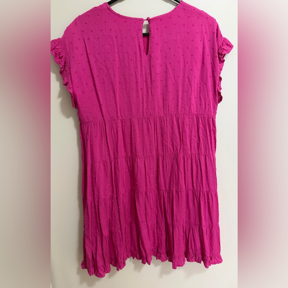 Blue Rain Vibrant Pink Flowy Dress - Picture 4 of 4